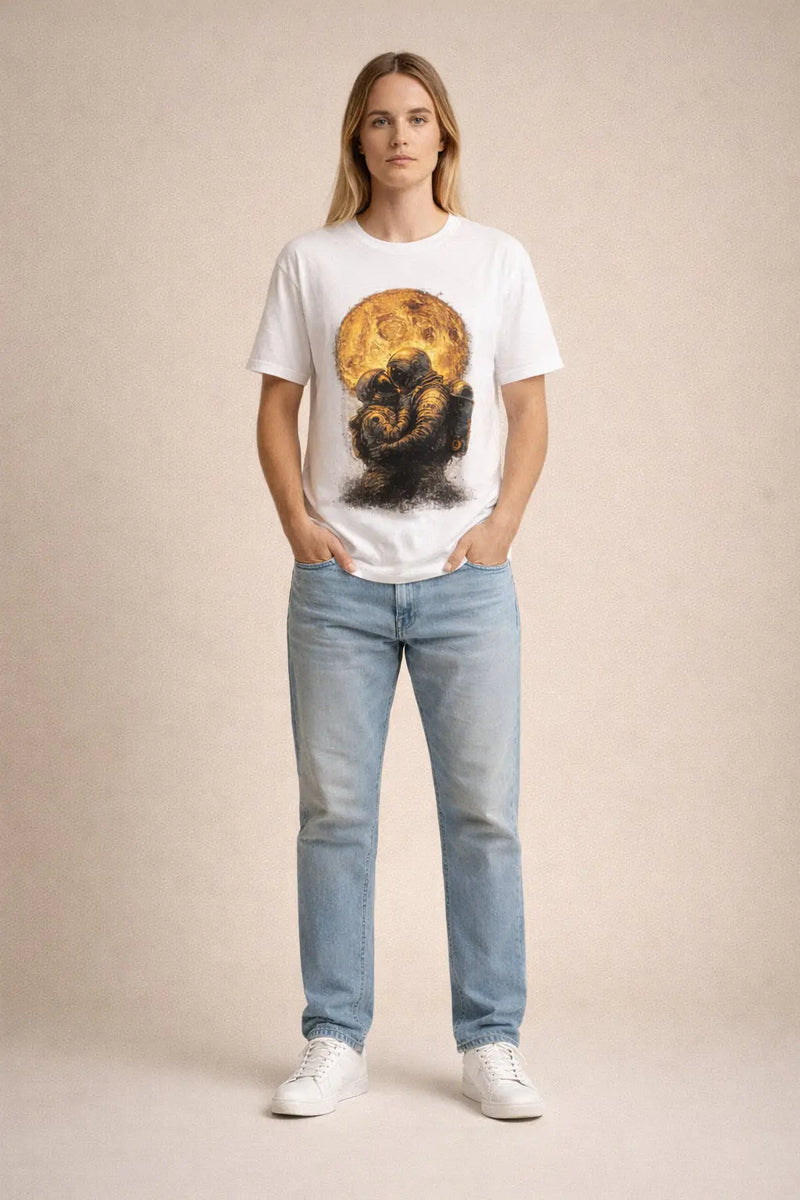 Retro Astronaut Graphic Tee – Vintage Space Unisex T-Shirt - Stay Void