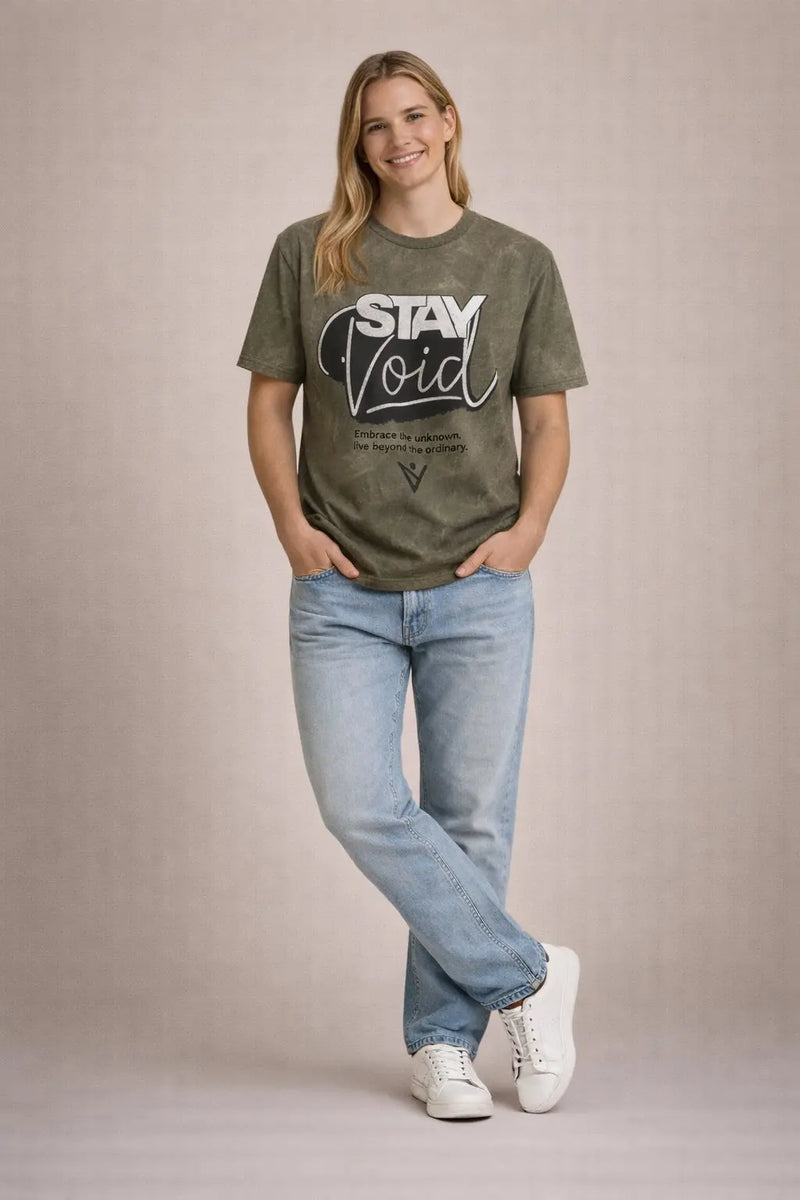 StayVoid Retro Logo T-Shirt – Vintage Unisex Graphic Tee - Stay Void